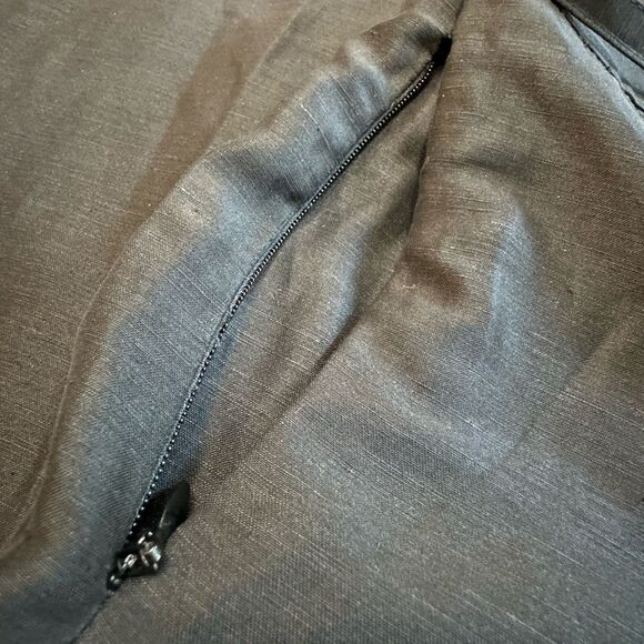 FRAME Wide‎ Leg Linen Blend Trousers High Rise Black Size 8 - Picture 7 of 14